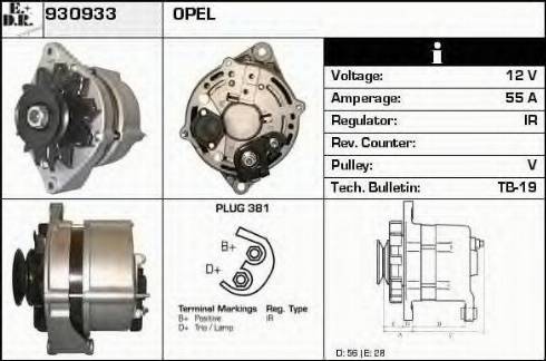 EDR 930933 - Alternator autospares.lv