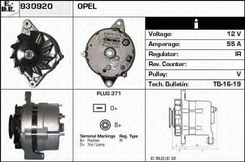 EDR 930920 - Alternator autospares.lv