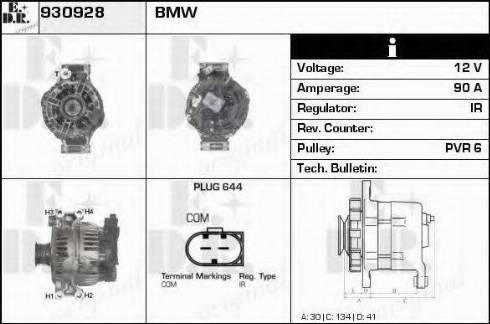 EDR 930928 - Alternator autospares.lv