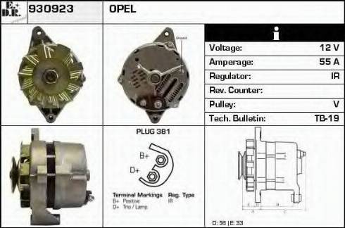 EDR 930923 - Alternator autospares.lv
