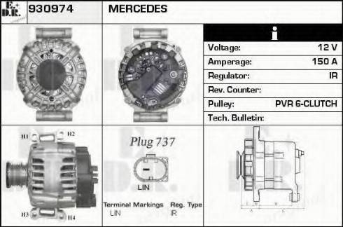 EDR 930974 - Alternator autospares.lv