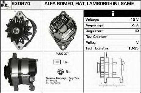 EDR 930970 - Alternator autospares.lv