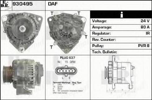 EDR 930495 - Alternator autospares.lv