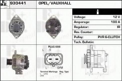 EDR 930441 - Alternator autospares.lv