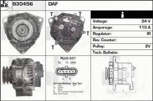 EDR 930456 - Alternator autospares.lv