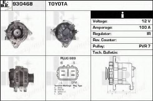 EDR 930468 - Alternator autospares.lv