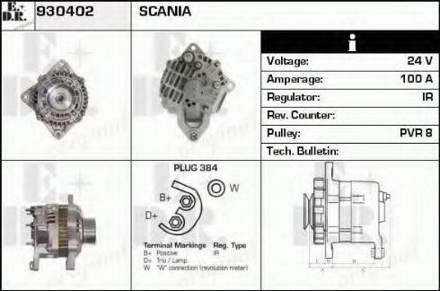 EDR 930402 - Alternator autospares.lv