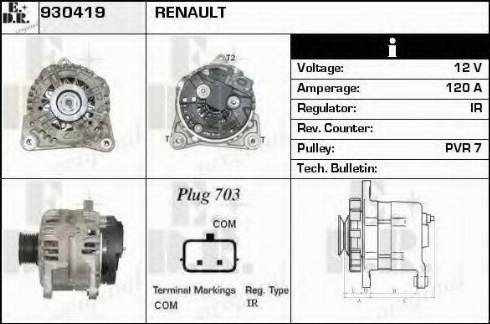 EDR 930419 - Alternator autospares.lv