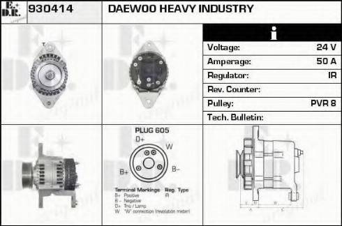 EDR 930414 - Alternator autospares.lv