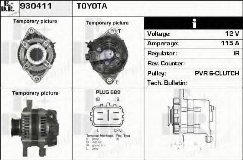 EDR 930411 - Alternator autospares.lv