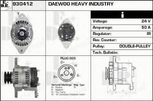 EDR 930412 - Alternator autospares.lv