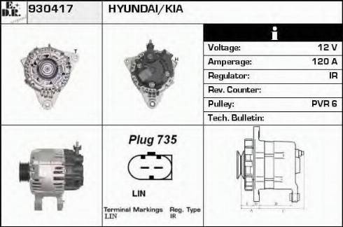 EDR 930417 - Alternator autospares.lv