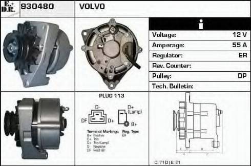 EDR 930480 - Alternator autospares.lv