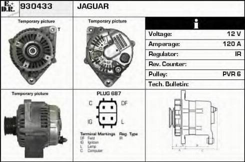 EDR 930433 - Alternator autospares.lv