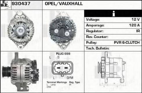 EDR 930437 - Alternator autospares.lv