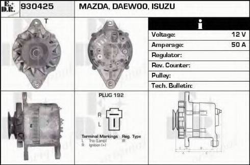 EDR 930425 - Alternator autospares.lv