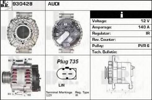 EDR 930428 - Alternator autospares.lv