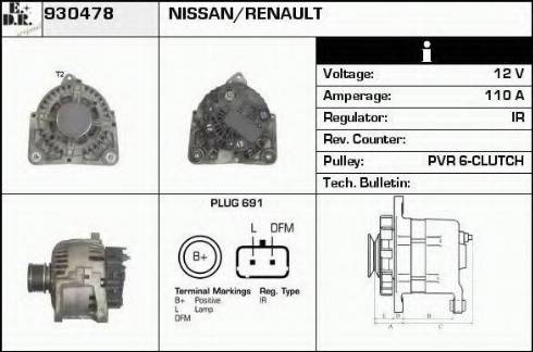 EDR 930478 - Alternator autospares.lv