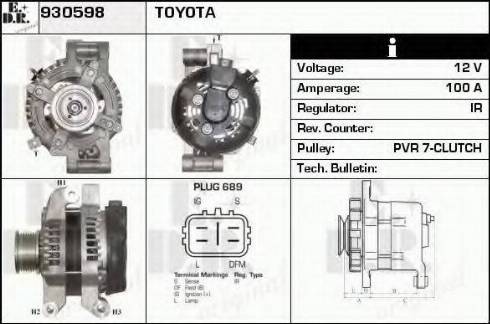 EDR 930598 - Alternator autospares.lv