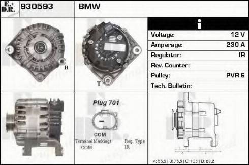 EDR 930593 - Alternator autospares.lv