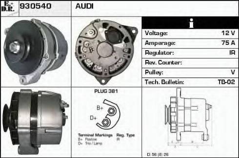 EDR 930540 - Alternator autospares.lv