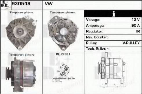 EDR 930548 - Alternator autospares.lv