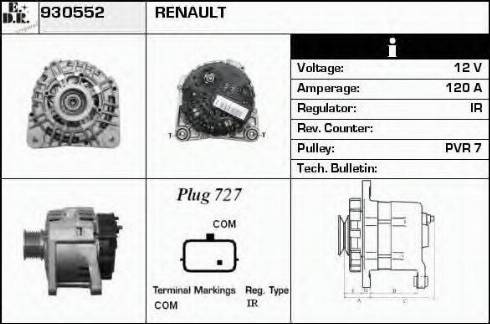 EDR 930552 - Alternator autospares.lv