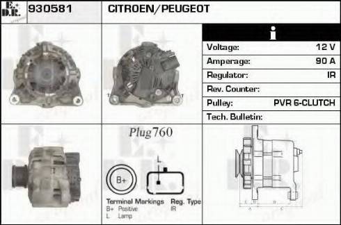 EDR 930581 - Alternator autospares.lv