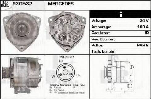 EDR 930532 - Alternator autospares.lv