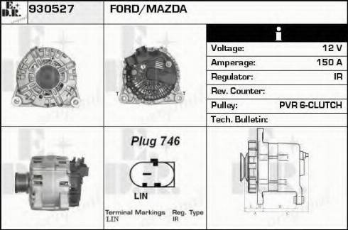 EDR 930527 - Alternator autospares.lv