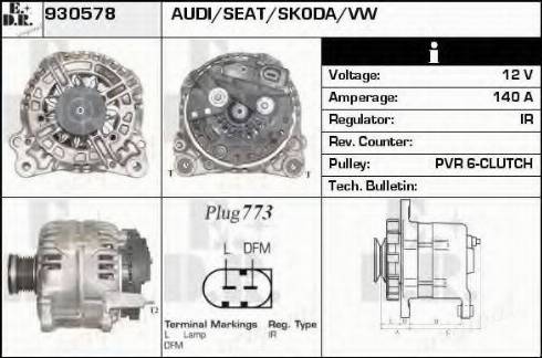 EDR 930578 - Alternator autospares.lv