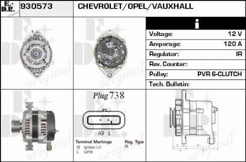 EDR 930573 - Alternator autospares.lv