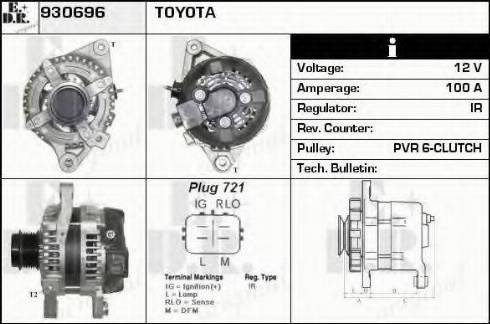 EDR 930696 - Alternator autospares.lv