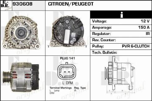 EDR 930608 - Alternator autospares.lv