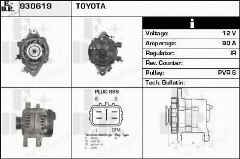 EDR 930619 - Alternator autospares.lv