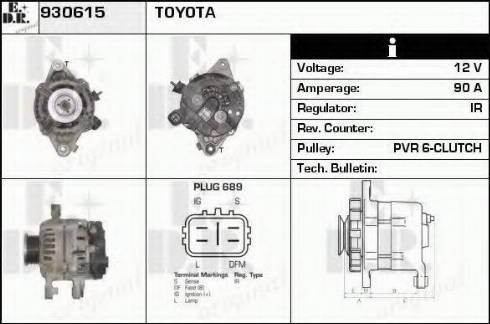 EDR 930615 - Alternator autospares.lv