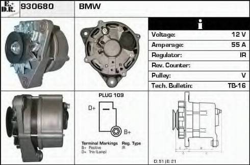 EDR 930680 - Alternator autospares.lv