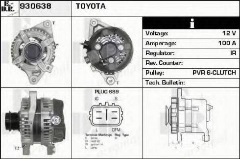 EDR 930638 - Alternator autospares.lv