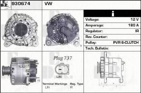 EDR 930674 - Alternator autospares.lv