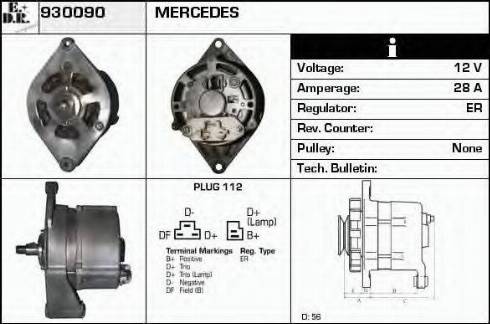 EDR 930090 - Alternator autospares.lv