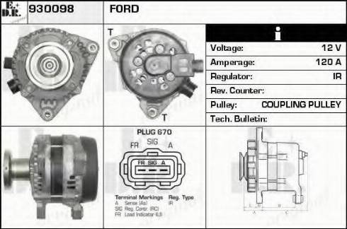 EDR 930098 - Alternator autospares.lv