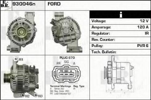 EDR 930046N - Alternator autospares.lv