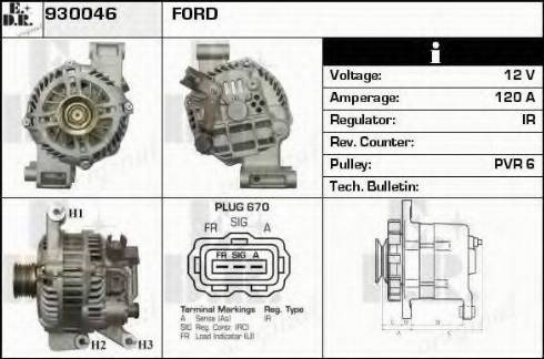 EDR 930046 - Alternator autospares.lv