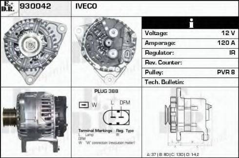 EDR 930042 - Alternator autospares.lv