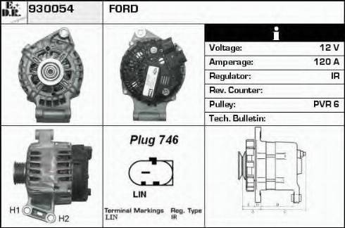 EDR 930054 - Alternator autospares.lv