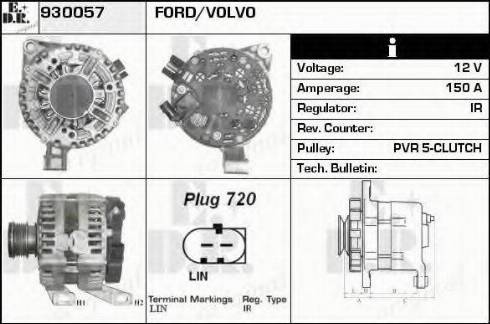 EDR 930057 - Alternator autospares.lv