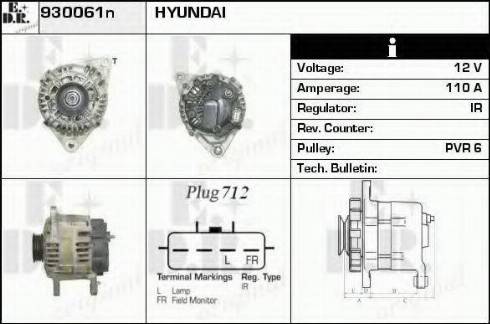 EDR 930061N - Alternator autospares.lv