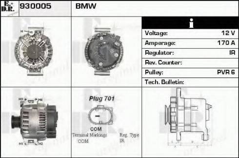 EDR 930005 - Alternator autospares.lv