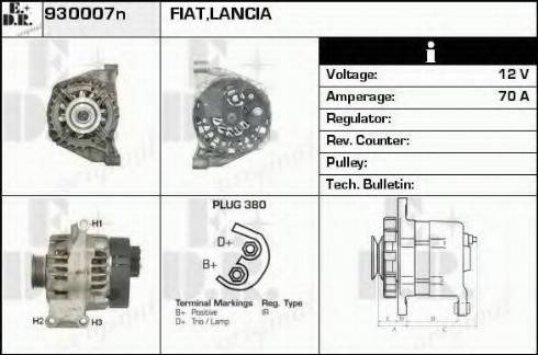 EDR 930007N - Alternator autospares.lv