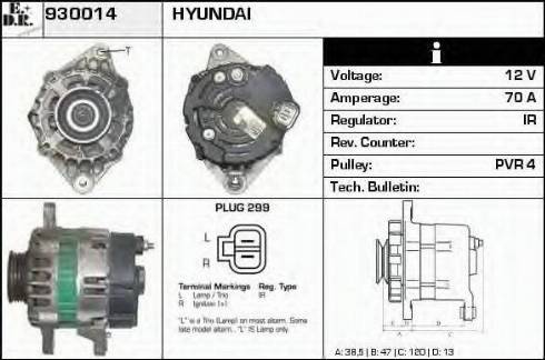 EDR 930014 - Alternator autospares.lv